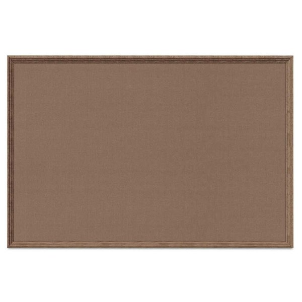 United Visual Products Decor Wood Combo Board, 48"x36", Cherry/White Porcelain & Pearl UV703DEFAB-CHERRY-WHTPORC-PEARL